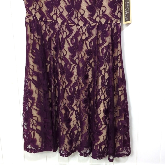 ⭐NWT NY Julian Taylor lace plum dress - Picture 4 of 9